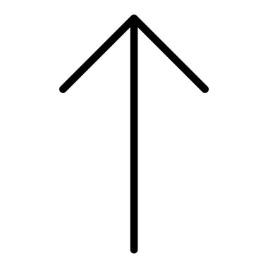 İnce çizgi biçimi Vektör çizim grafiksel tasarımı ile ok simgesi