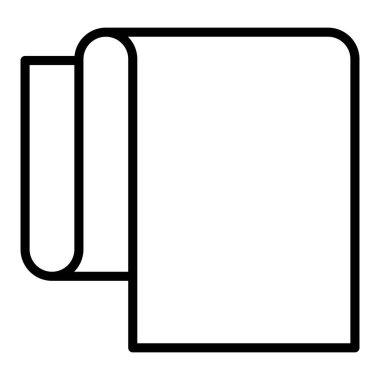 İnce satır biçimi Vektör çizimi grafik tasarımı ile faks kağıt simgesi