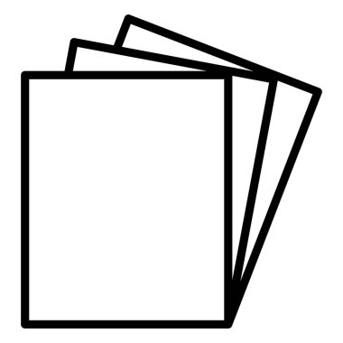 Kağıt, belge, dosya simgesi ince çizgi biçimi Vektör grafik tasarımı