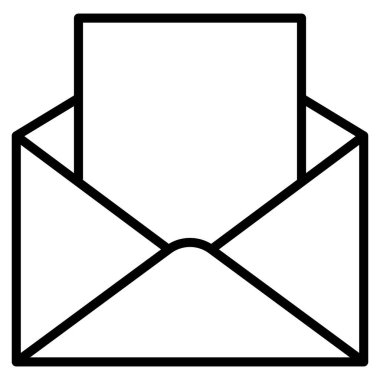 İnce satır biçimi Vektör grafik tasarımı ile e- posta simgesi