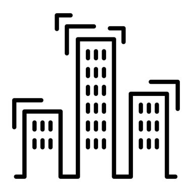 İnce çizgi biçimli Vector grafik tasarımı ile deprem simgesi