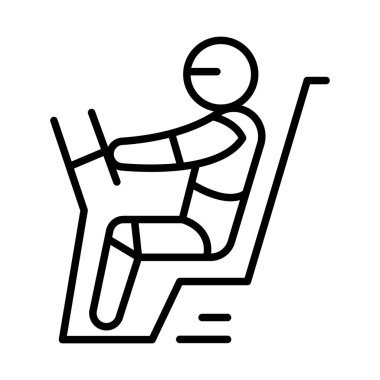 Smart car icon in thin line style Vector illustration graphic design