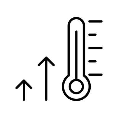 İnce çizgi biçimli Vector grafik tasarımında yüksek ateş simgesi