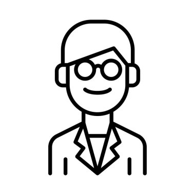 Doctor icon in thin line style Vector illustration graphic design