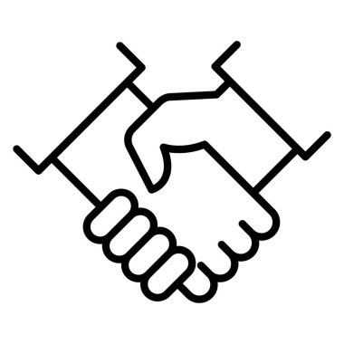 Partner icon in thin line style Vector illustration graphic design