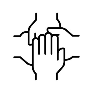 takım çalışması simgesi ince çizgi biçimi Vektör grafik tasarımı