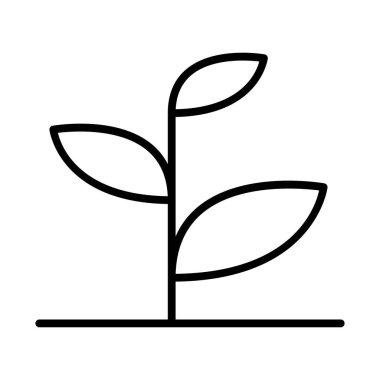 İnce çizgi biçimli ağaç simgesi Vektör çizimi grafik tasarımı