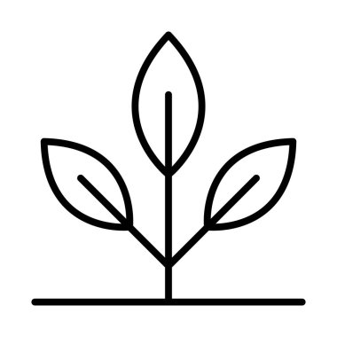 İnce çizgi biçimli ağaç simgesi Vektör çizimi grafik tasarımı