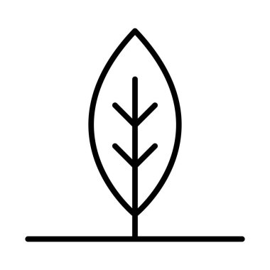 İnce çizgi biçimli ağaç simgesi Vektör çizimi grafik tasarımı