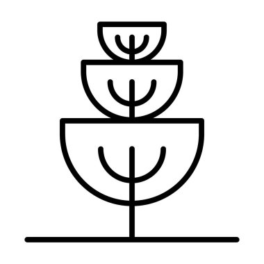 İnce çizgi biçimli ağaç simgesi Vektör çizimi grafik tasarımı