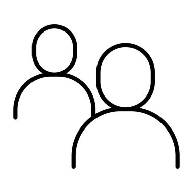 People icon in thin line style Vector illustration graphic design