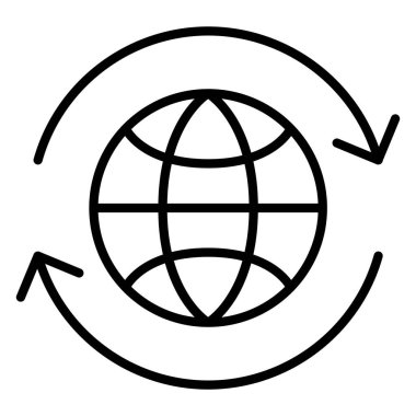 İnce çizgi biçimi Vector grafik tasarımı ile İnternet bağlantısı simgesi