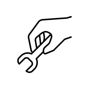 İnce çizgi biçimi Vektör çizim grafiksel tasarımı ile simgeyi anahtarla