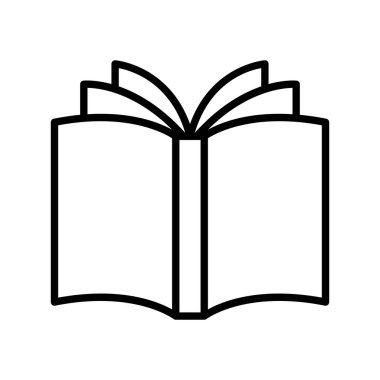 İnce çizgi biçimi vektör çizim grafik tasarımı içerisindeki kitap simgesi