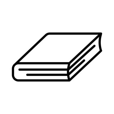 İnce çizgi biçimi vektör çizim grafik tasarımı içerisindeki kitap simgesi
