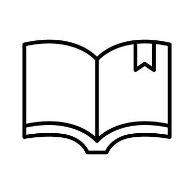 İnce çizgi biçimi vektör çizim grafik tasarımı içerisindeki kitap simgesi