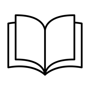 İnce çizgi biçimi vektör çizim grafik tasarımı içerisindeki kitap simgesi