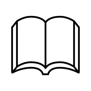 İnce çizgi biçimi vektör çizim grafik tasarımı içerisindeki kitap simgesi