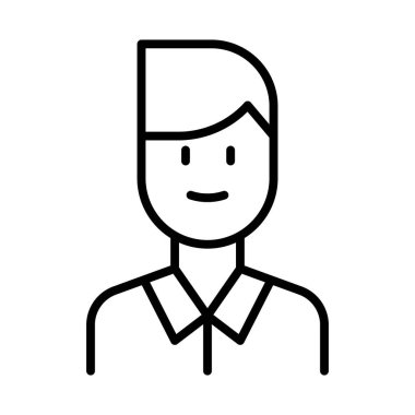 Man icon in thin line style Vector illustration graphic design