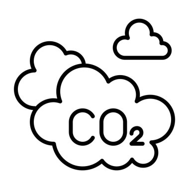 İnce çizgi biçimli Vector grafik tasarımı hava kirliliği simgesi