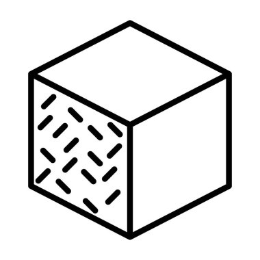 İnce çizgi biçimli küp şekeri vektör çizimi grafik tasarımı