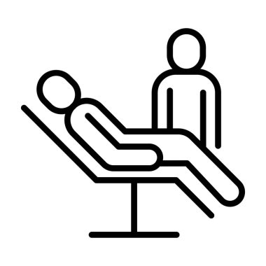 İnce çizgi biçiminde psikoterapi ikonu