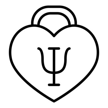 İnce çizgi biçimi Vektör grafik tasarımı ile psikoloji simgesi