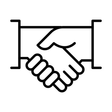 Partner icon in thin line style Vector illustration graphic design