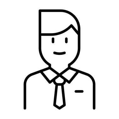 İnce çizgi biçimi Vektör grafik tasarımı ile personel simgesi