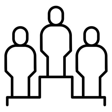 Human resource management icon in thin line style Vector illustration graphic design