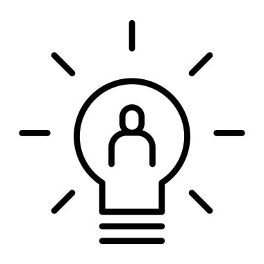 Human resource management icon in thin line style Vector illustration graphic design