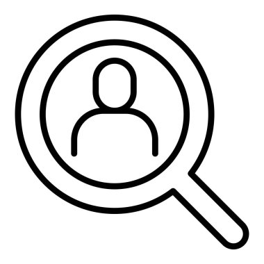 Recruitment icon in thin line style Vector illustration graphic design