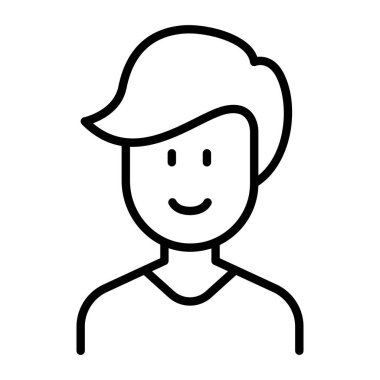 Man icon in thin line style Vector illustration graphic design