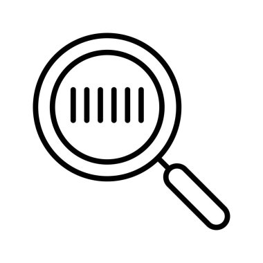 İnce satır biçimi Vektör çizimi grafik tasarımı ile barkod simgesi