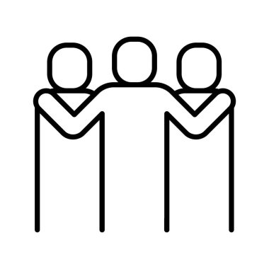 Sympathy icon in thin line style Vector illustration graphic design