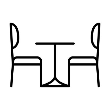 Kahve dükkanı tablo simgesi ince çizgi stili Vektör çizimi grafik tasarımı