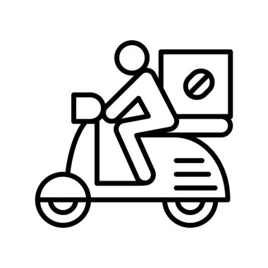 İnce çizgi biçimli kahve dağıtım simgesi Vektör çizimi grafik tasarımı