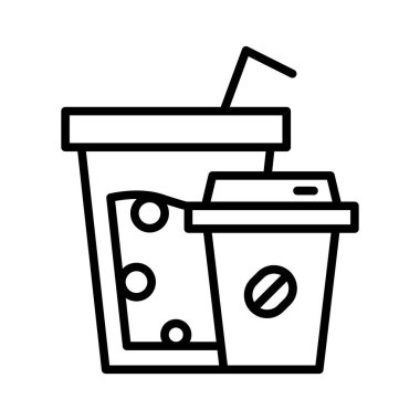 İnce çizgi biçimi Vektör grafik tasarımı ile içki simgesi