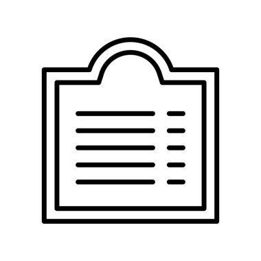 İnce çizgi biçimli menü vektör illüstrasyon grafik tasarımı simgesi