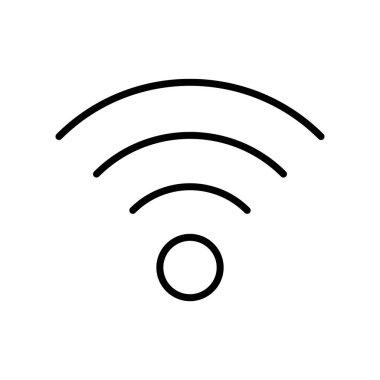 İnce çizgi biçimli Wifi simgesi biçimi Vektör grafik tasarımı