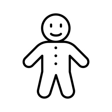 İnce çizgi biçimli zencefilli çörek grafiksel tasarımı