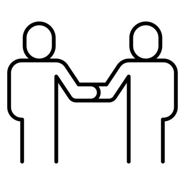 Partner icon in thin line style Vector illustration graphic design