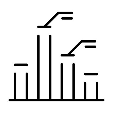 İnce çizgi biçimli grafik tasarımı grafiksel simgesi