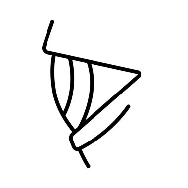 İnce çizgi biçimli göz simgesi Vektör illüstrasyon grafik tasarımı