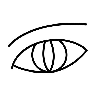 İnce çizgi biçimli göz simgesi Vektör illüstrasyon grafik tasarımı