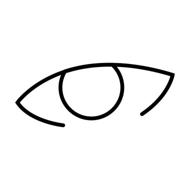 İnce çizgi biçimli göz simgesi Vektör illüstrasyon grafik tasarımı