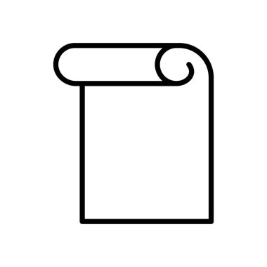 İnce çizgi biçimli kağıt simgesi Vektör illüstrasyon grafik tasarımı