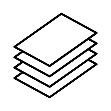 İnce çizgi biçimli kağıt simgesi Vektör illüstrasyon grafik tasarımı