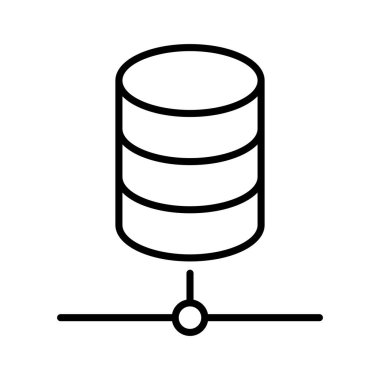 İnce çizgi biçimi Vektör grafik tasarımı ile veri paylaşım simgesi