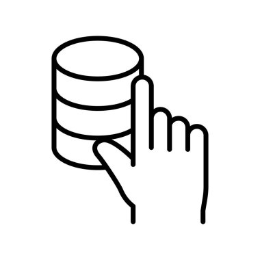 İnce çizgi biçimi Vektör grafik tasarımında veri simgesi seç